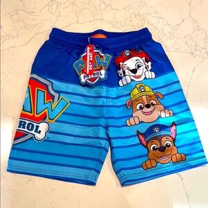 Nickelodeon Boys Paw Patrol Chase Marshall Rubble UPF 50+ Boys Swim Shorts NWT